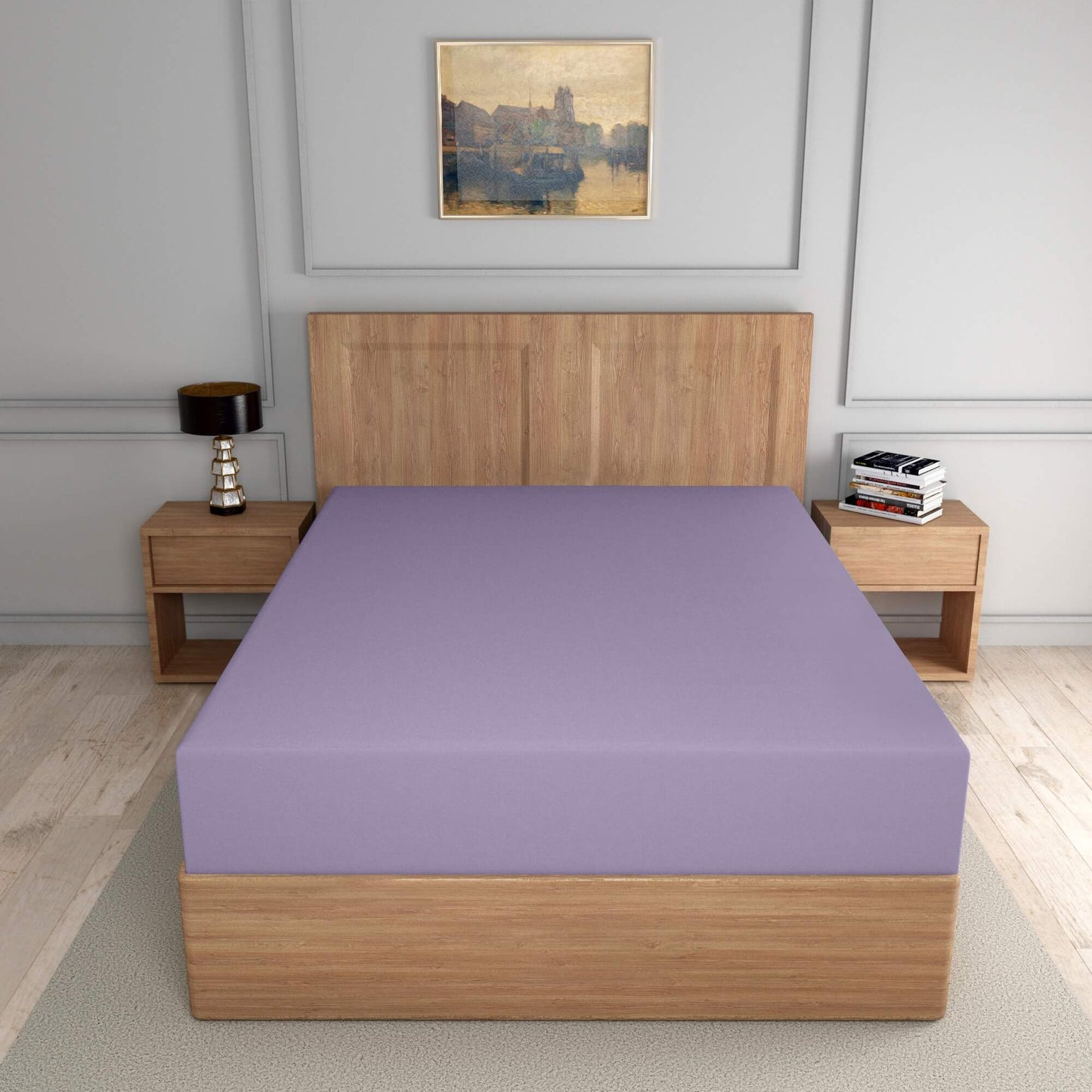 lilac easy care deep fitted sheets