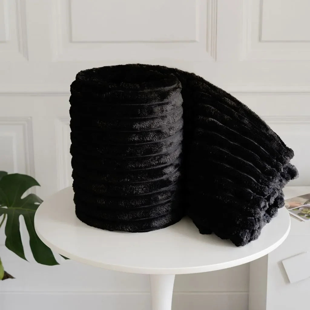 chunky cord throw black