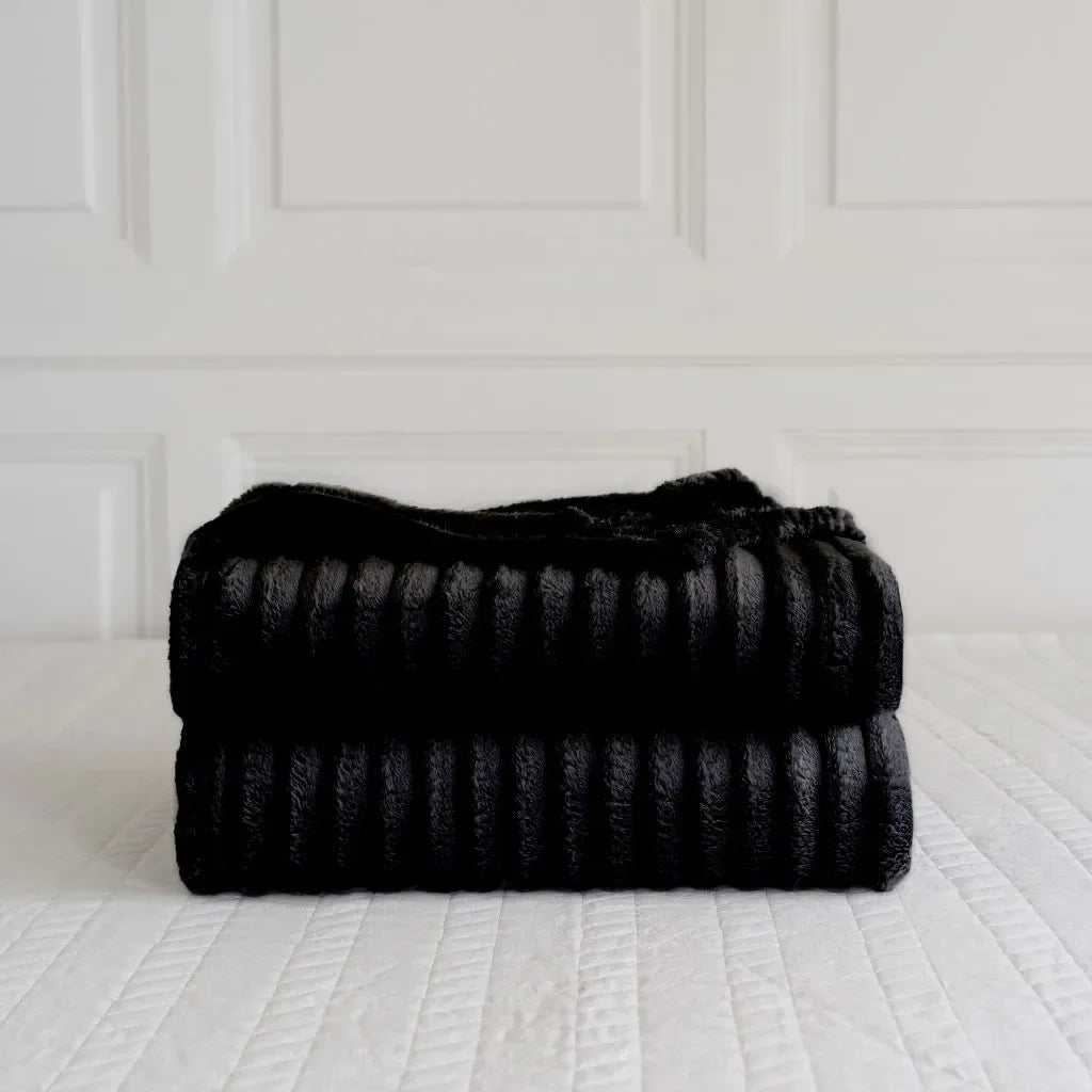 chunky cord throw black