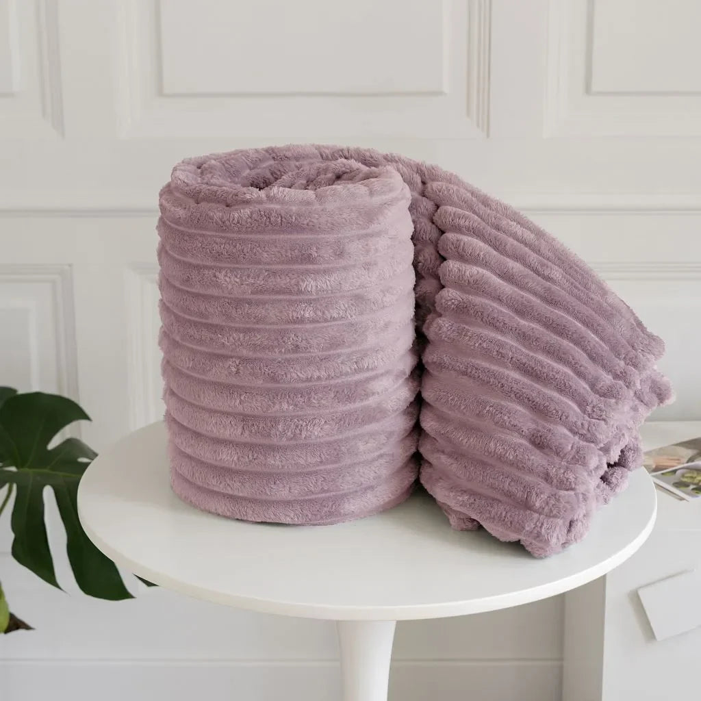 chunky cord throw blush