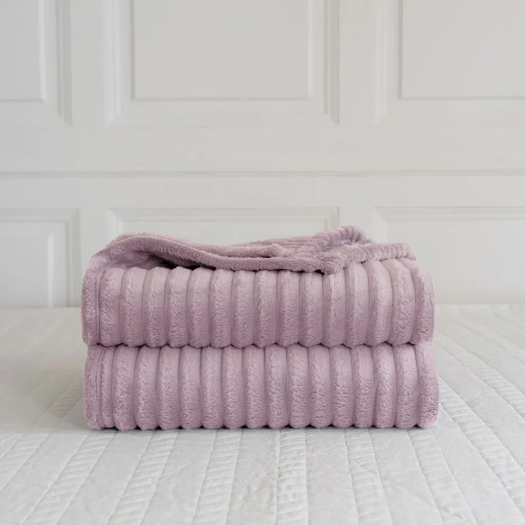 chunky cord throw blush