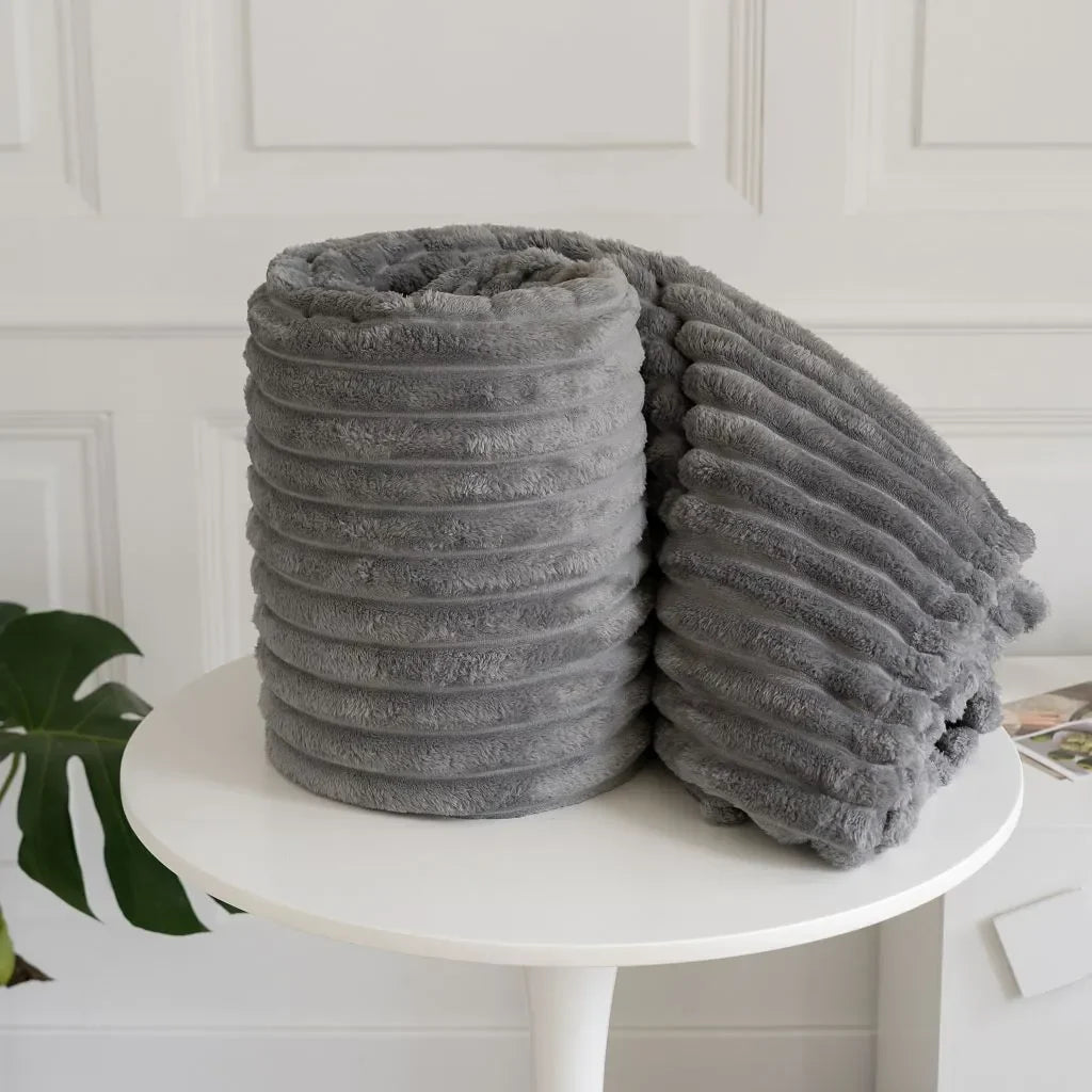 chunky cord throw charcoal