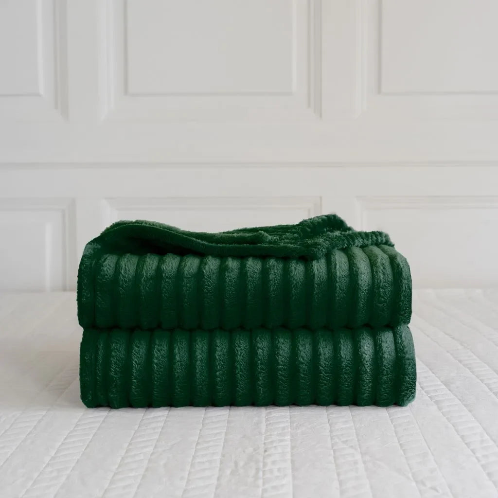 chunky cord throw emerald
