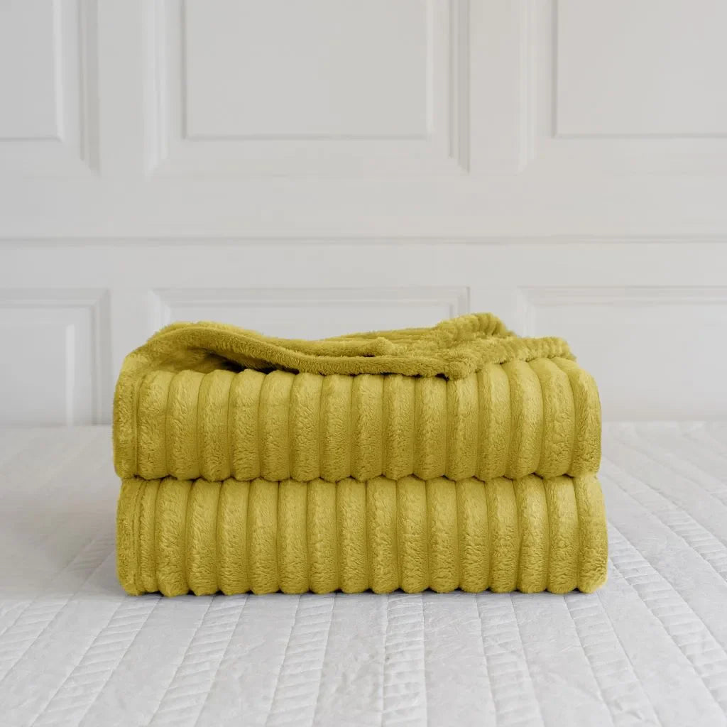 chunky cord throw ochre
