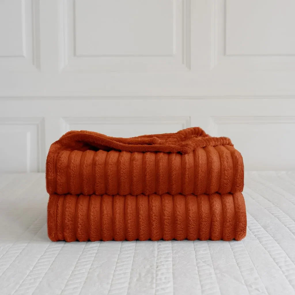 chunky cord throw orange