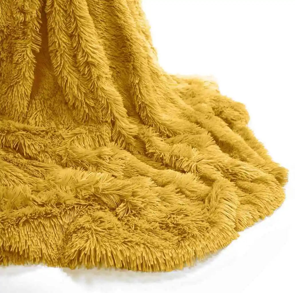 cuddles throw ochre