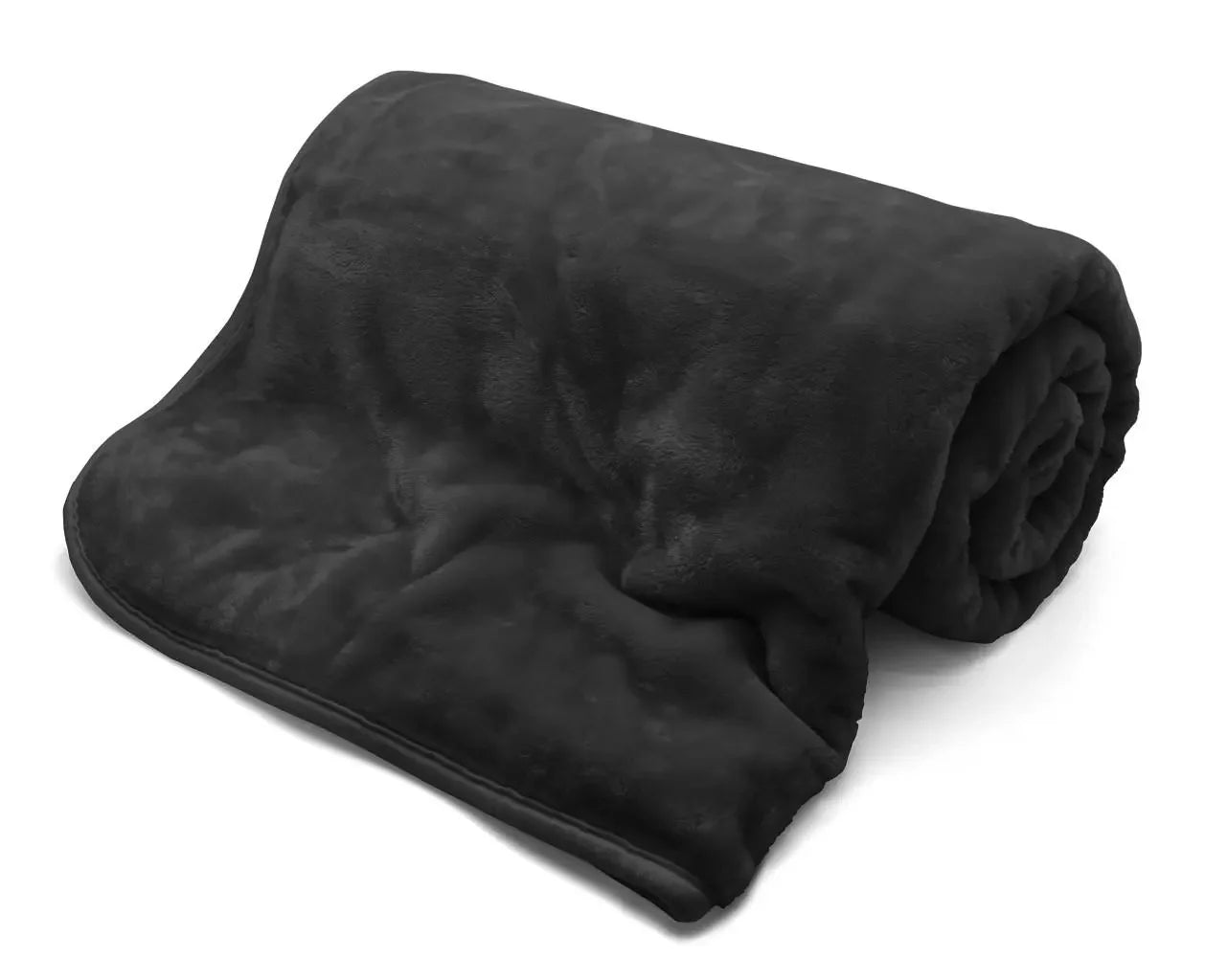 Faux Fur Mink Throw Black