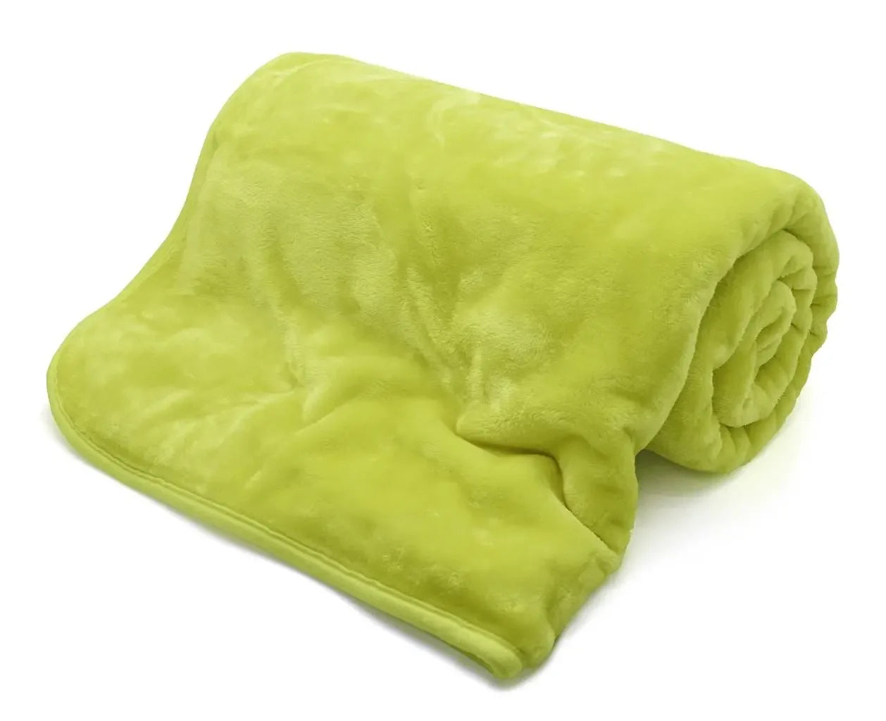 Faux Fur Mink Throw Limegreen
