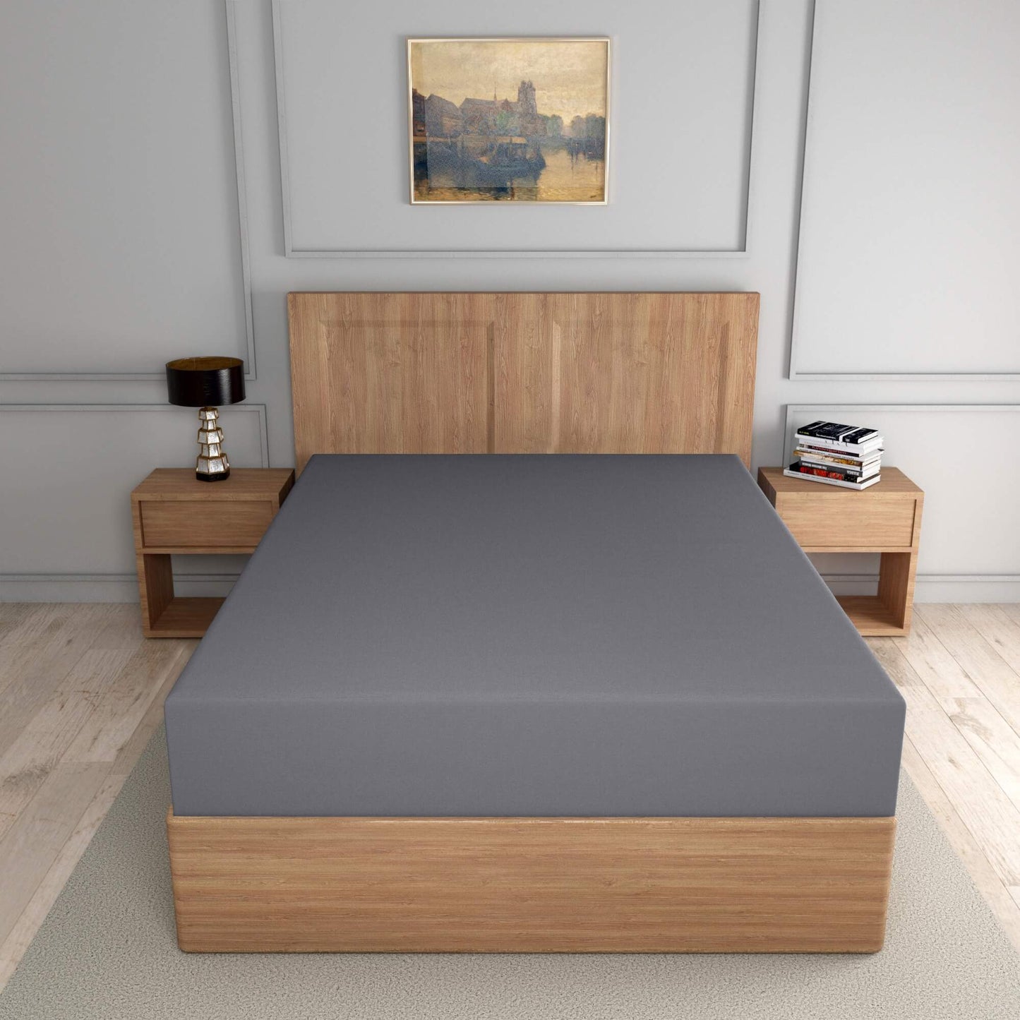 grey easy care deep fitted sheets