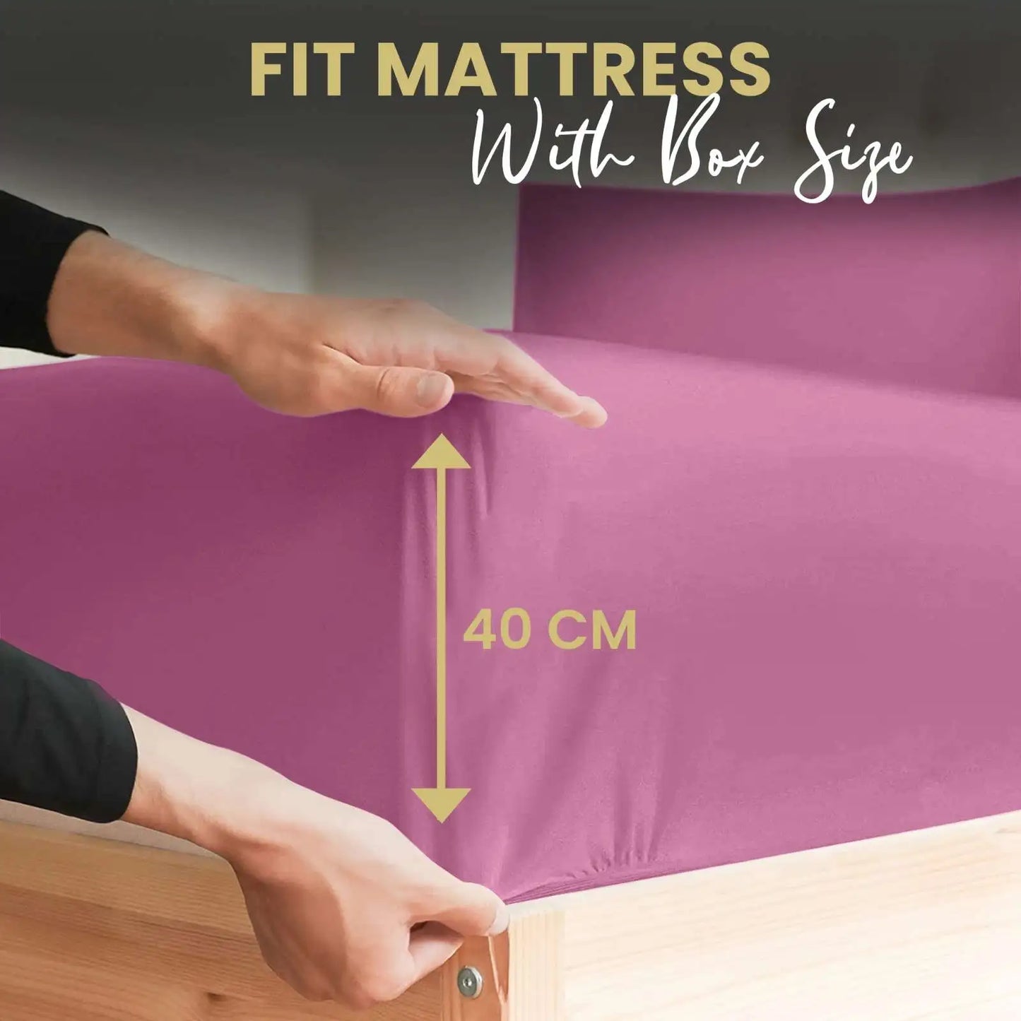 fuchsia poly cotton deep pocket fitted sheets