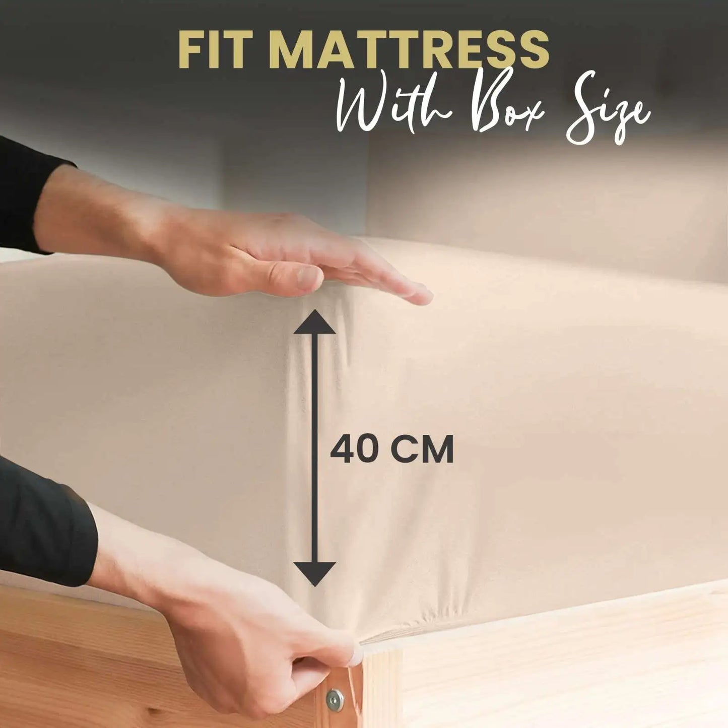 latte poly cotton deep pocket fitted sheets