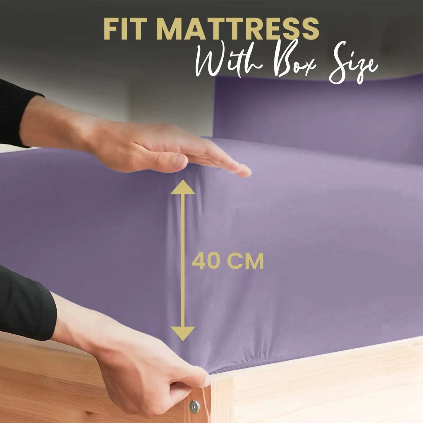 lilac poly cotton deep pocket fitted sheets