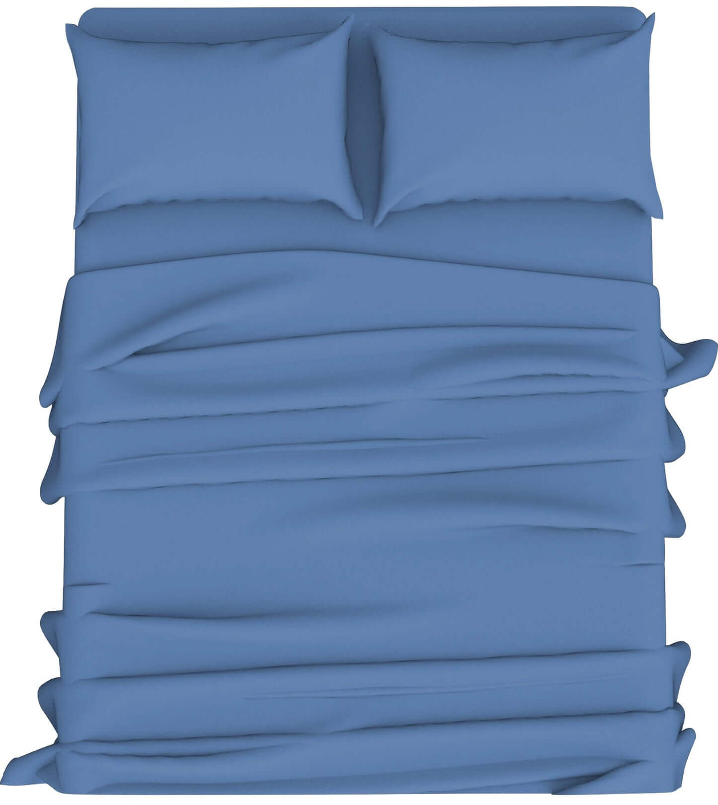 mid blue easy care sheet set
