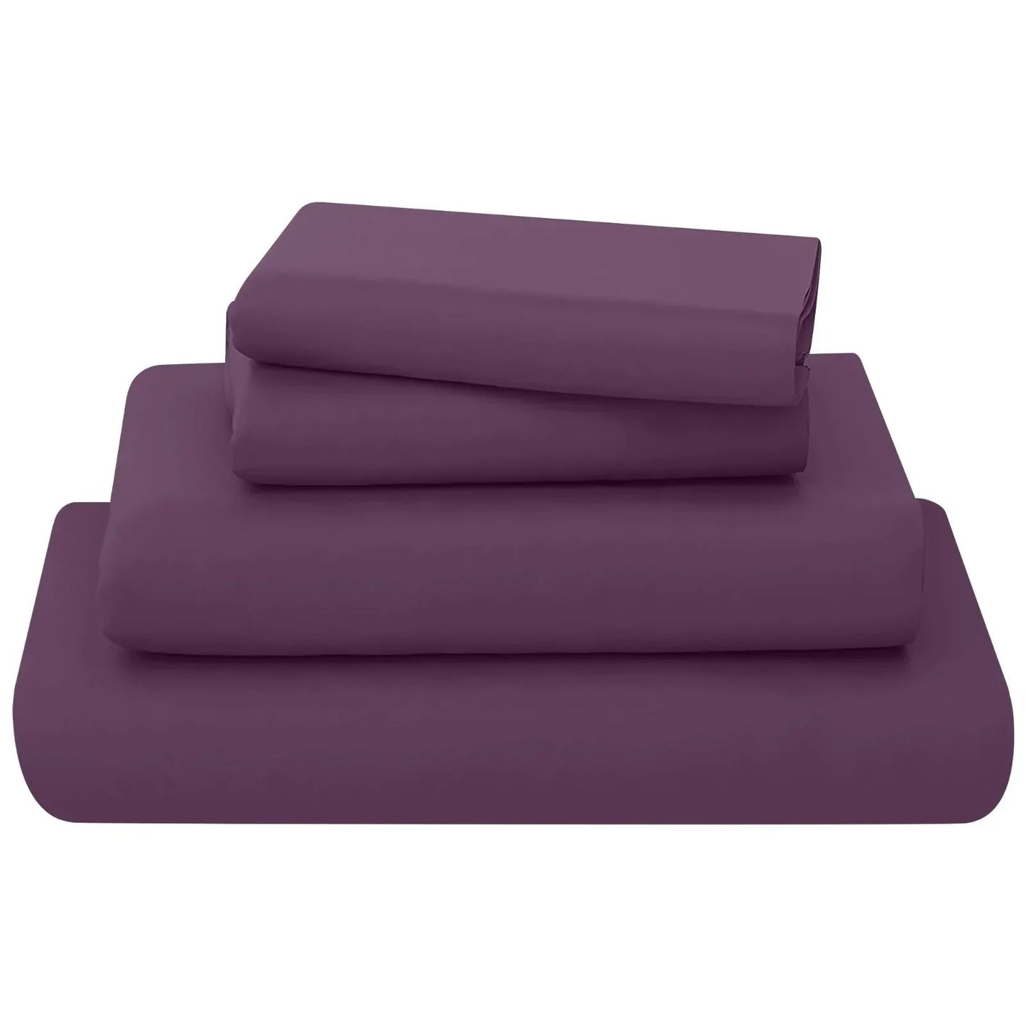 plum Poly Cotton sheets Set