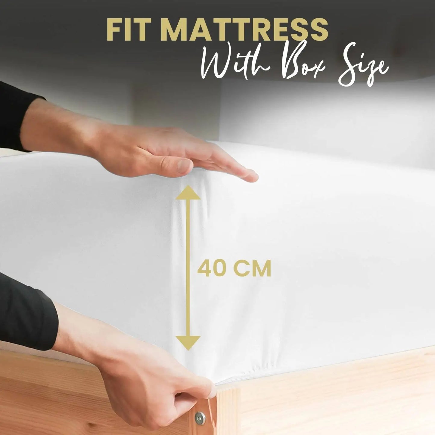 white poly cotton deep pocket fitted sheets