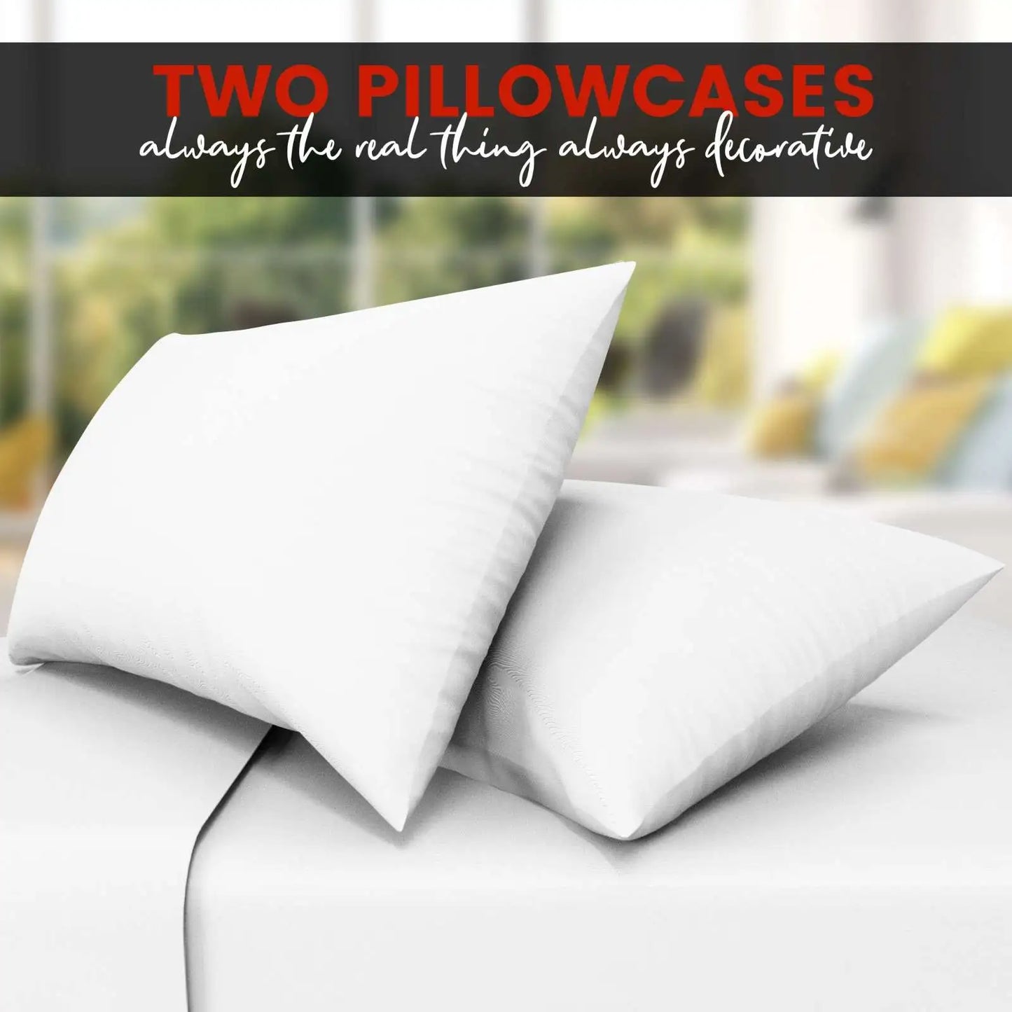 white pillow cases 2 pack