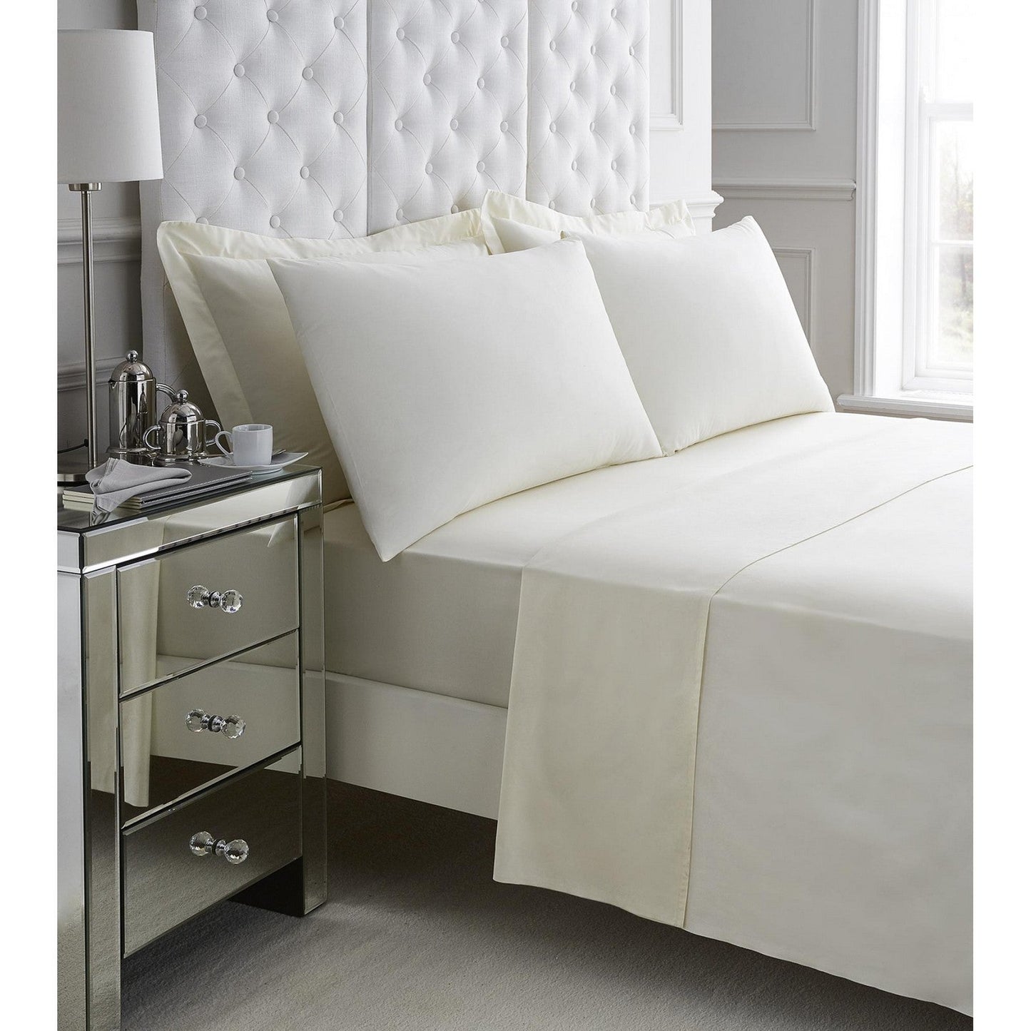 cream pillow cases 2 pack