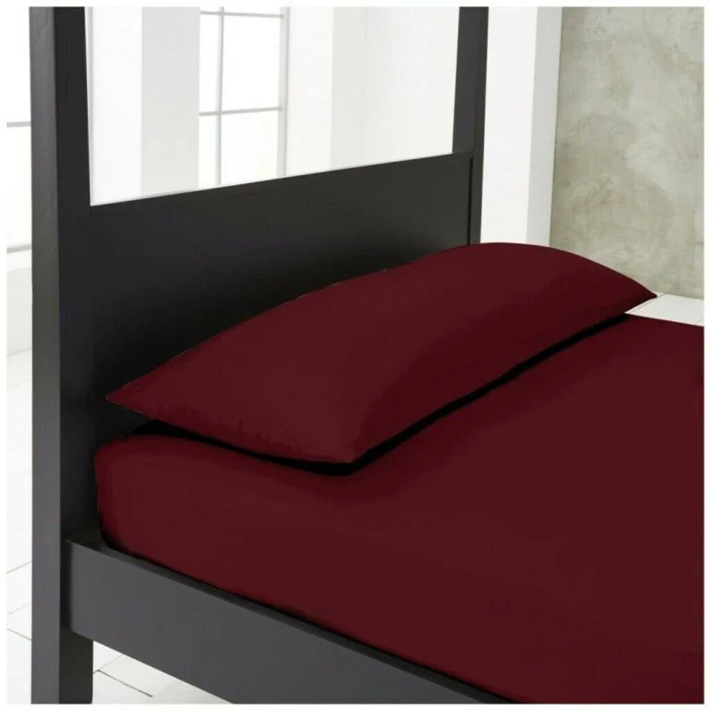 Burgundy bolster pillow case