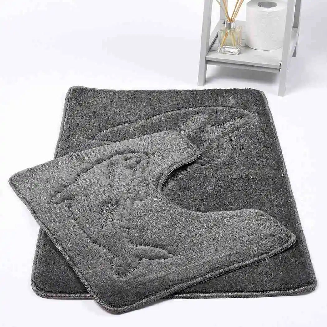 Dolphin bath mat grey