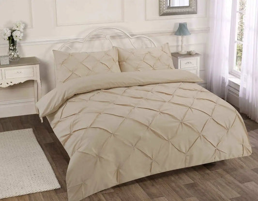 pintuck duvet cover set latte