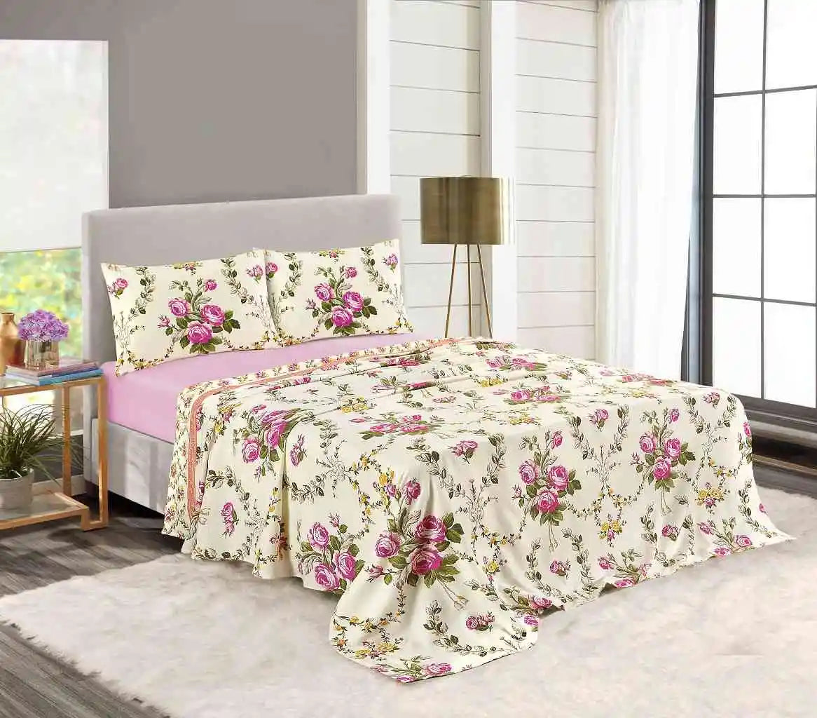 flannel olivia sheet set pink