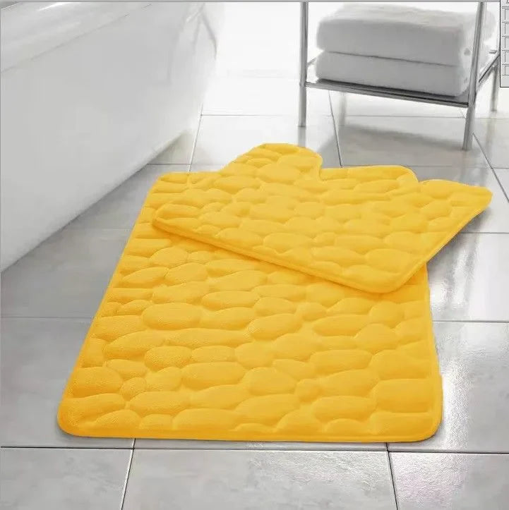 pebble bath mat  ochre