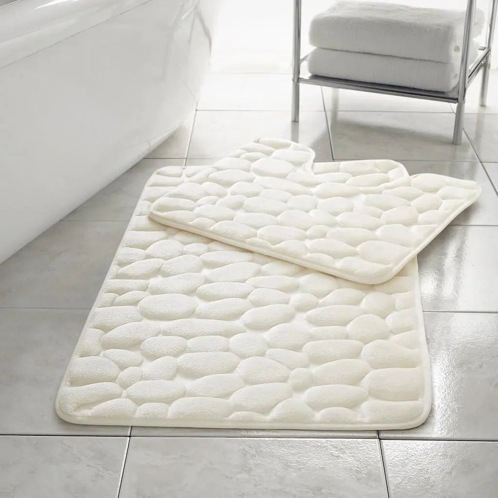 pebble bath mat cream