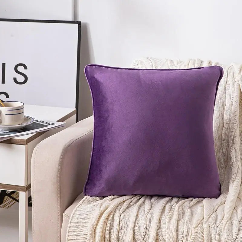 purple  velvet cushion covers