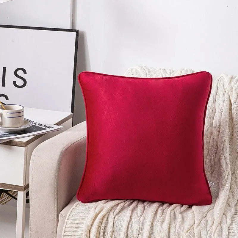 red  velvet cushion covers