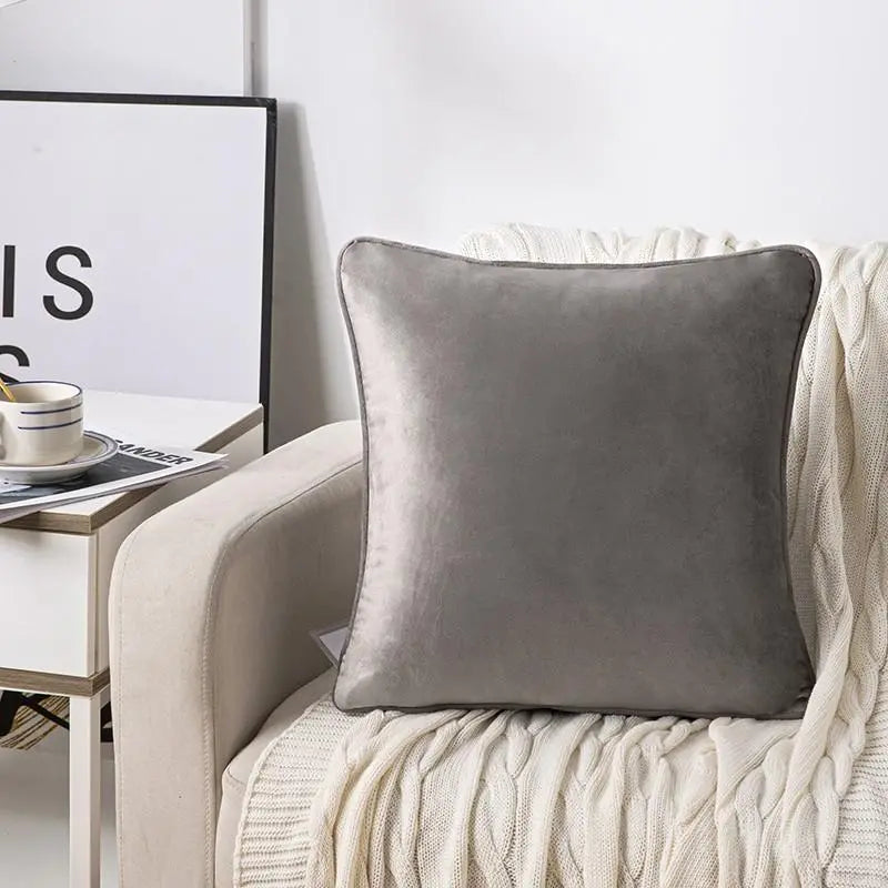silver  velvet cushion covers
