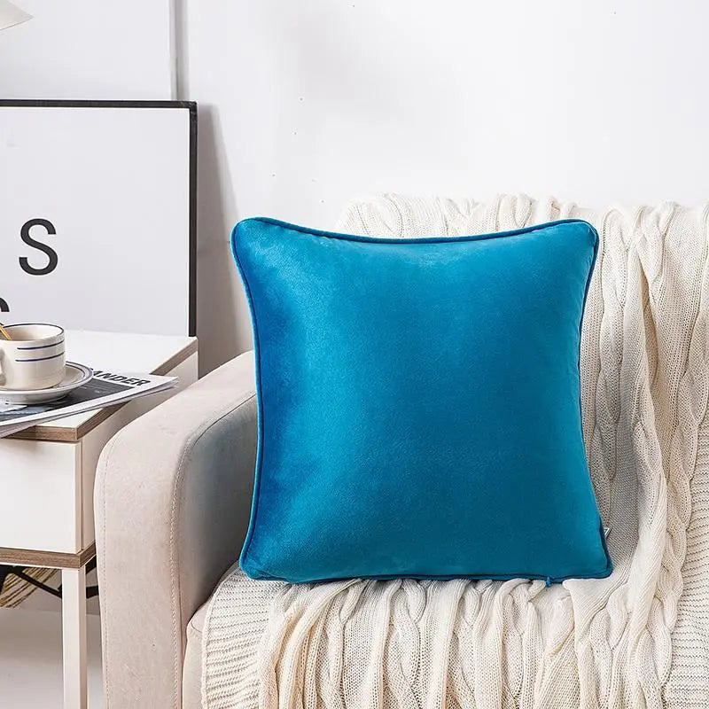 teal  velvet cushion covers
