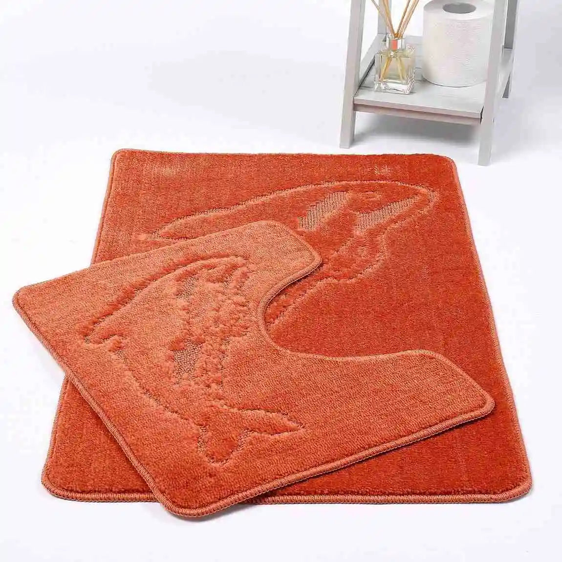 Dolphin bath mat terracotta