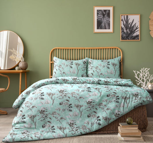 Vintage Floral Printed Duvet Cover Set | 100% Microfibre