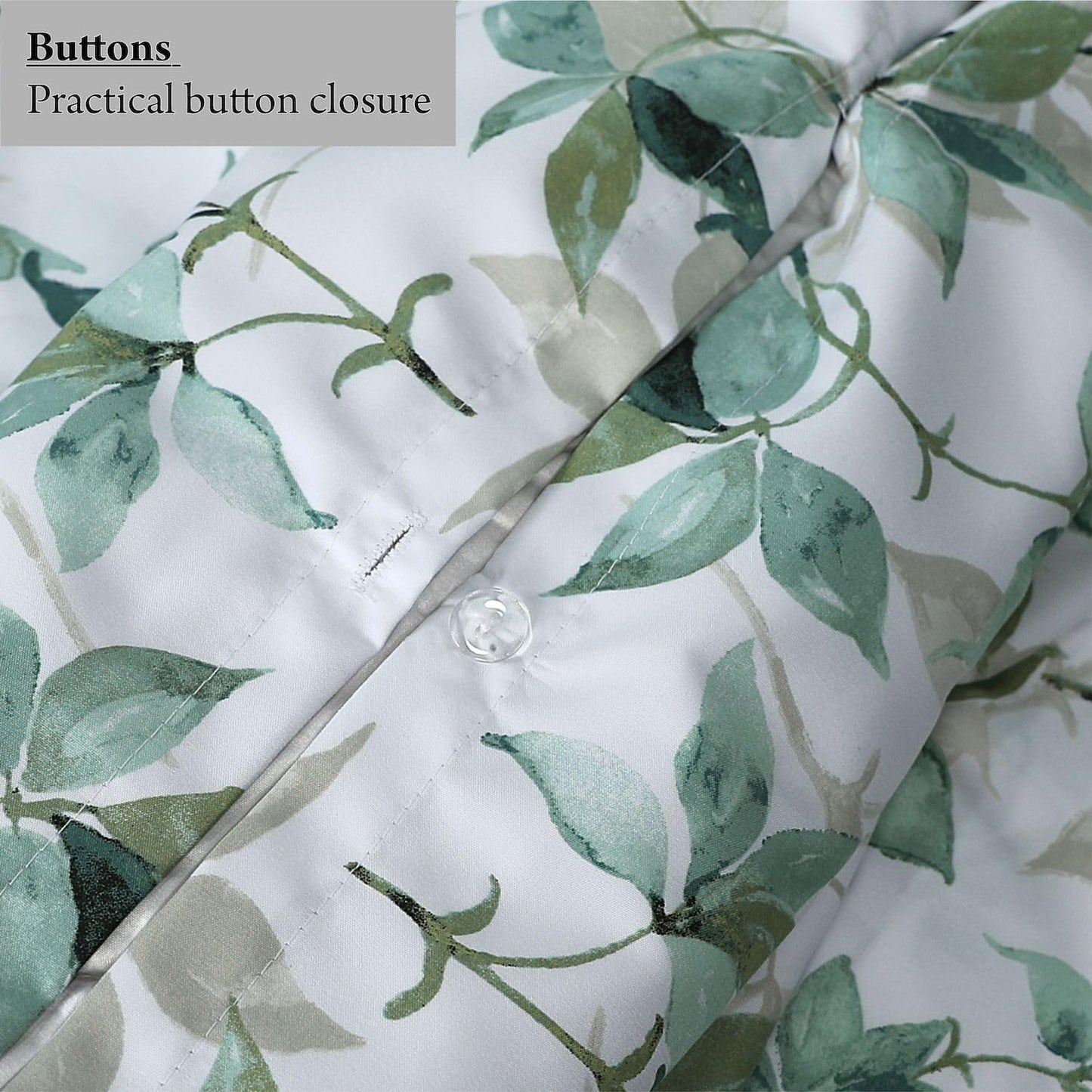 Water Leaves Printed Duvet Cover Set | 100% Microfibre