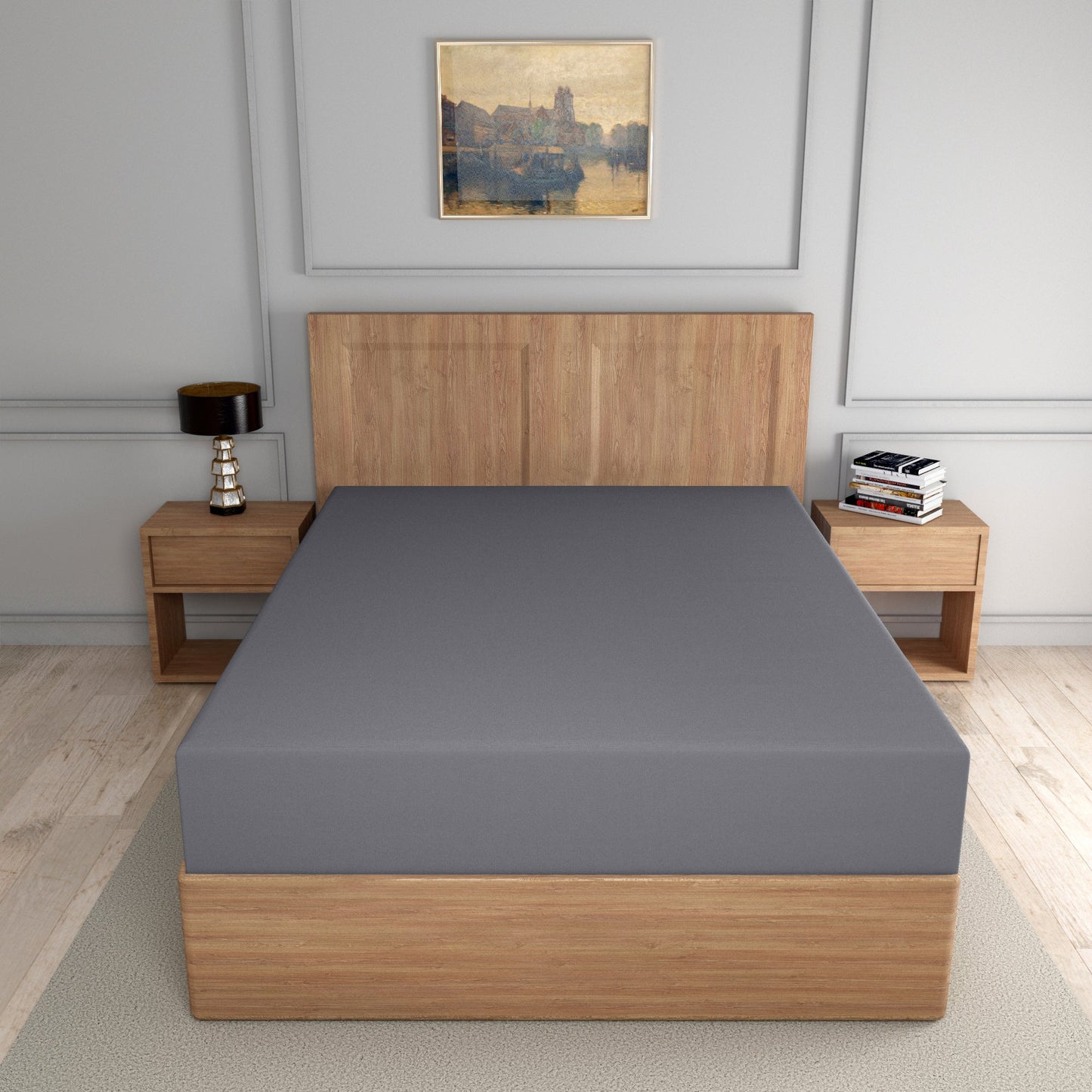 grey fitted sheets poly cotton