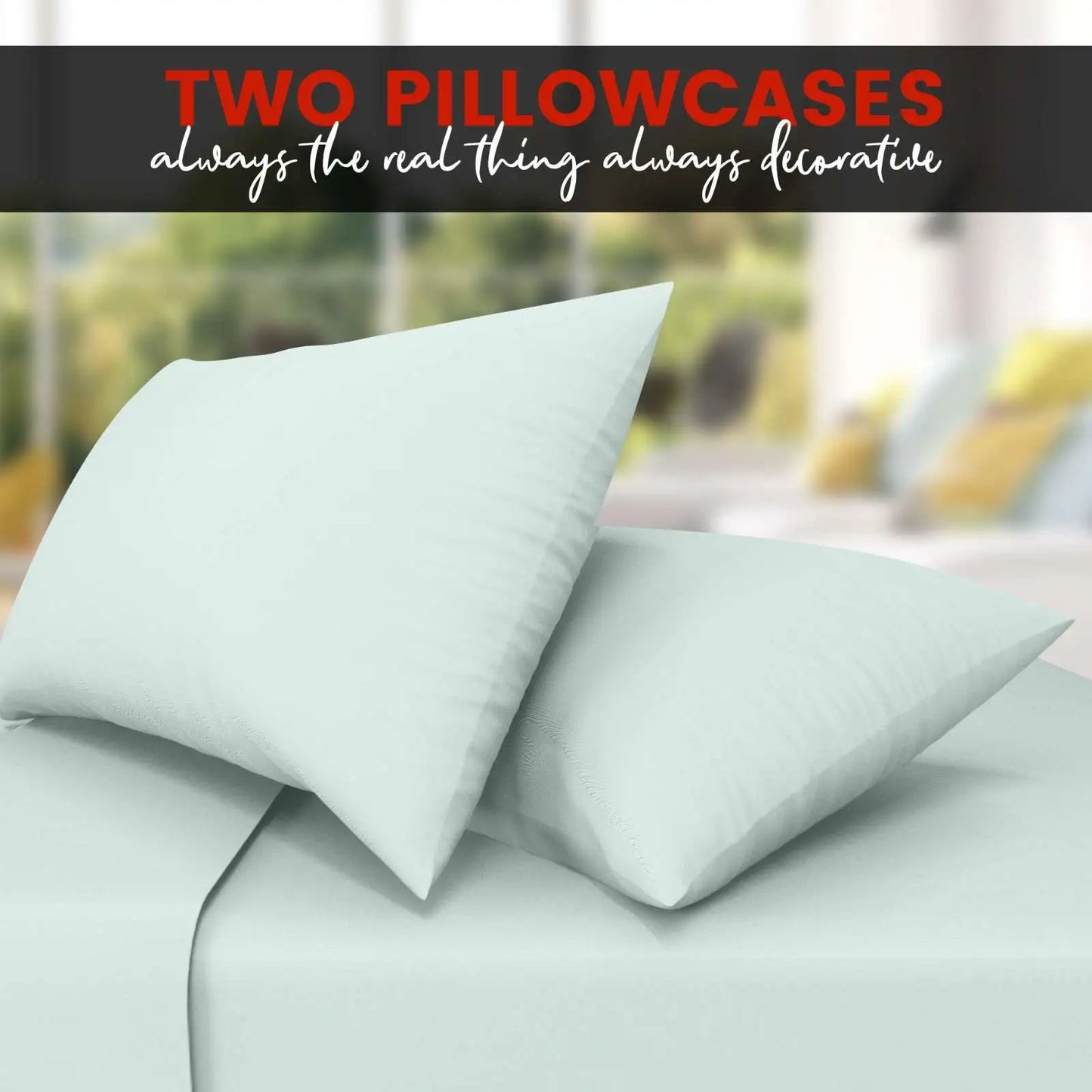 duck egg pillow cases 2 pack