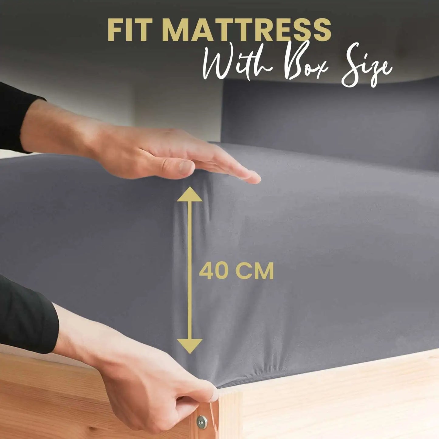 grey poly cotton deep pocket fitted sheets