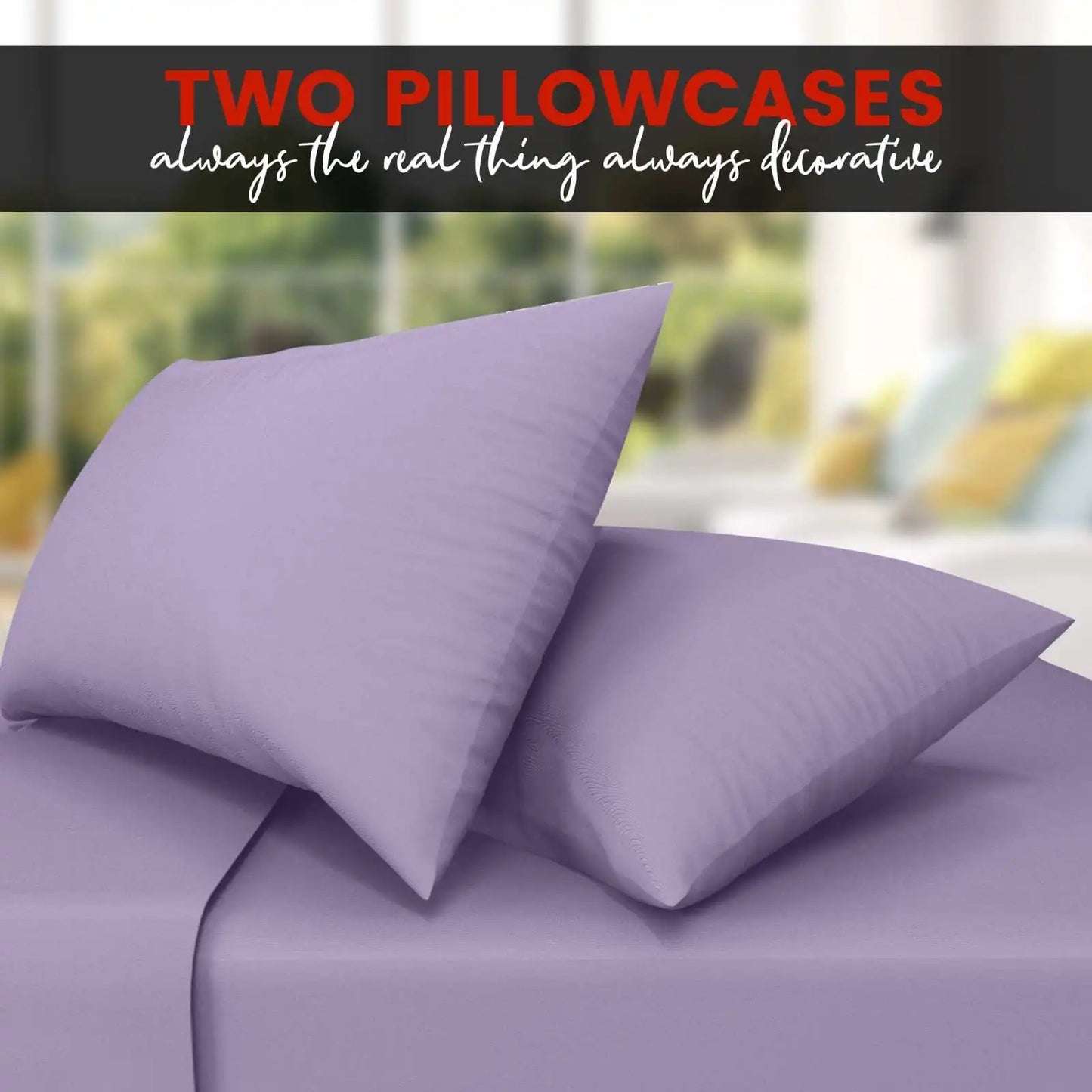 lilac pillow cases 2 pack