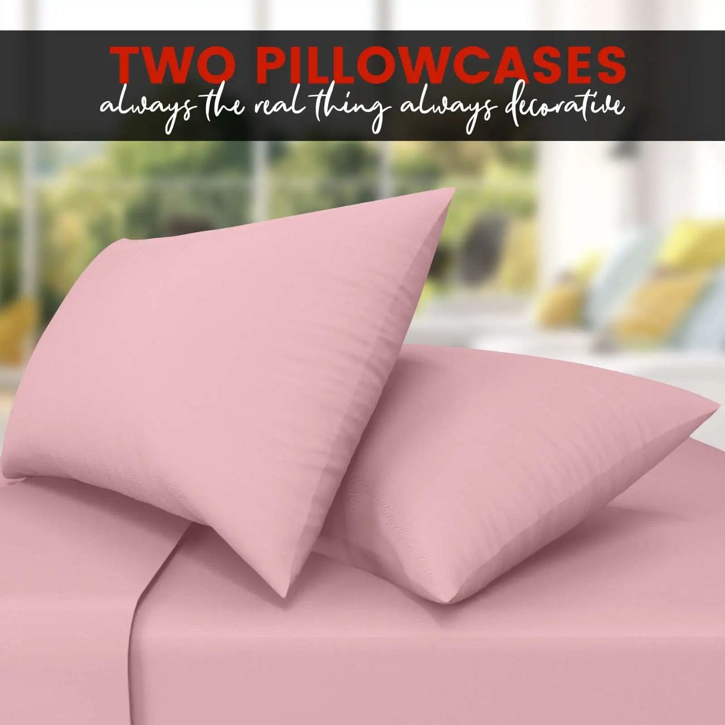 pink pillow cases 2 pack