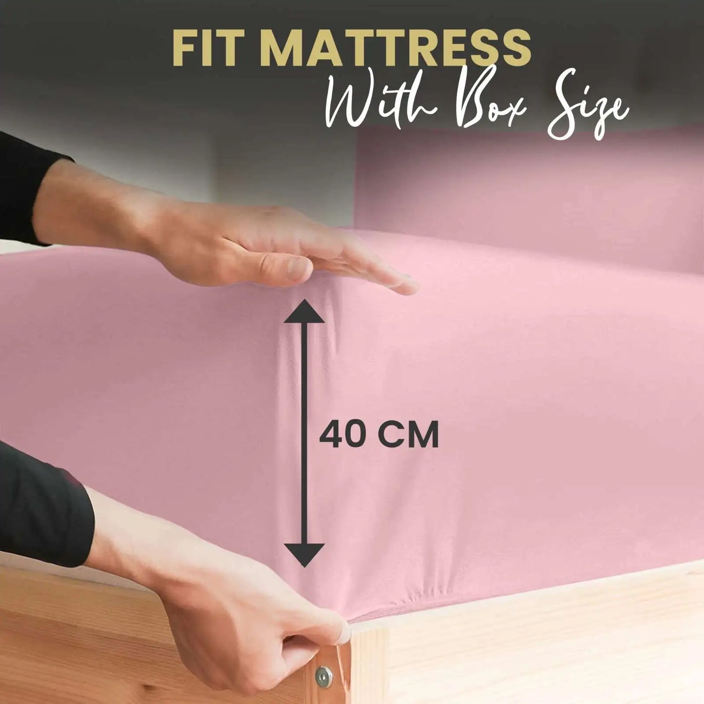pink poly cotton deep pocket fitted sheets