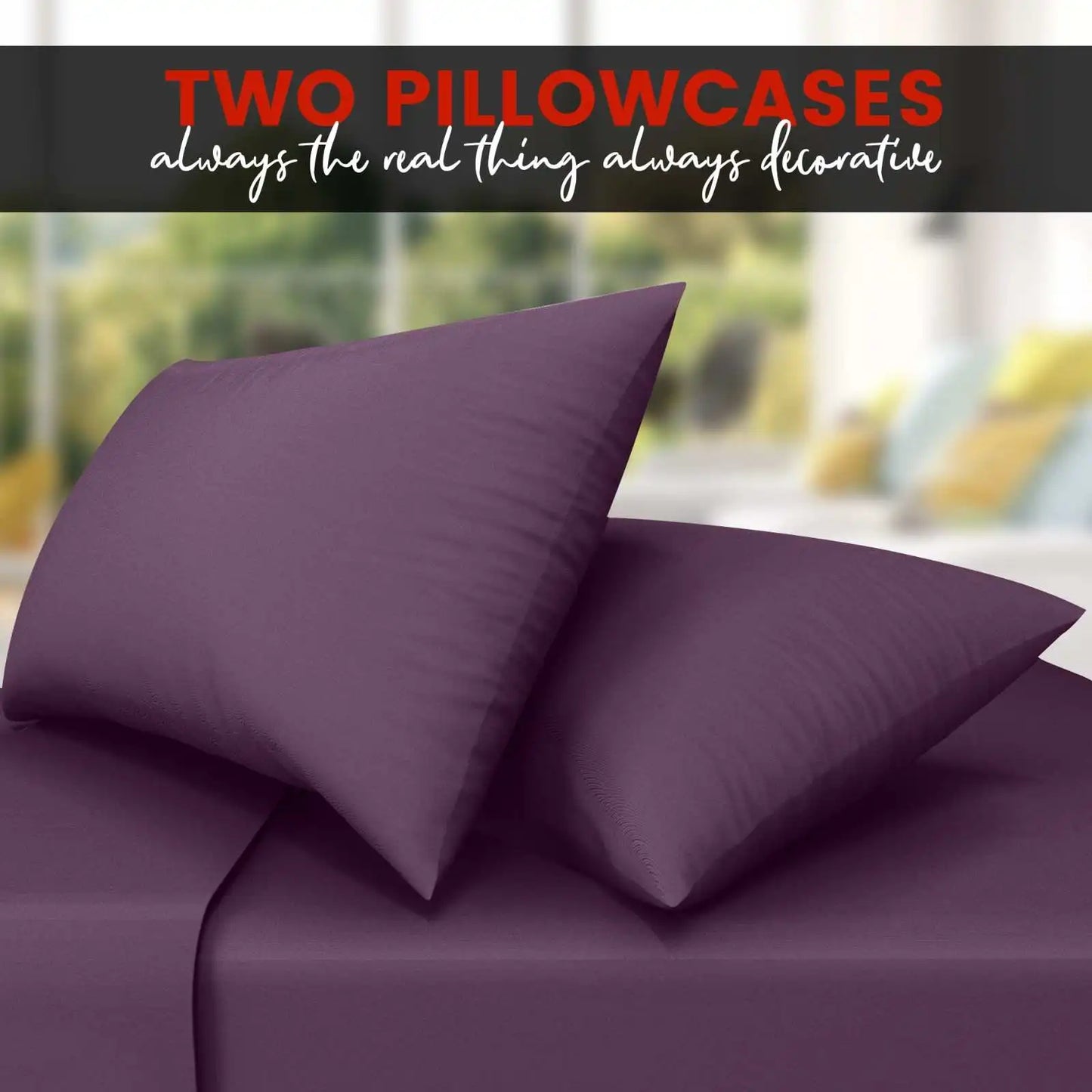 plum pillow cases 2 pack
