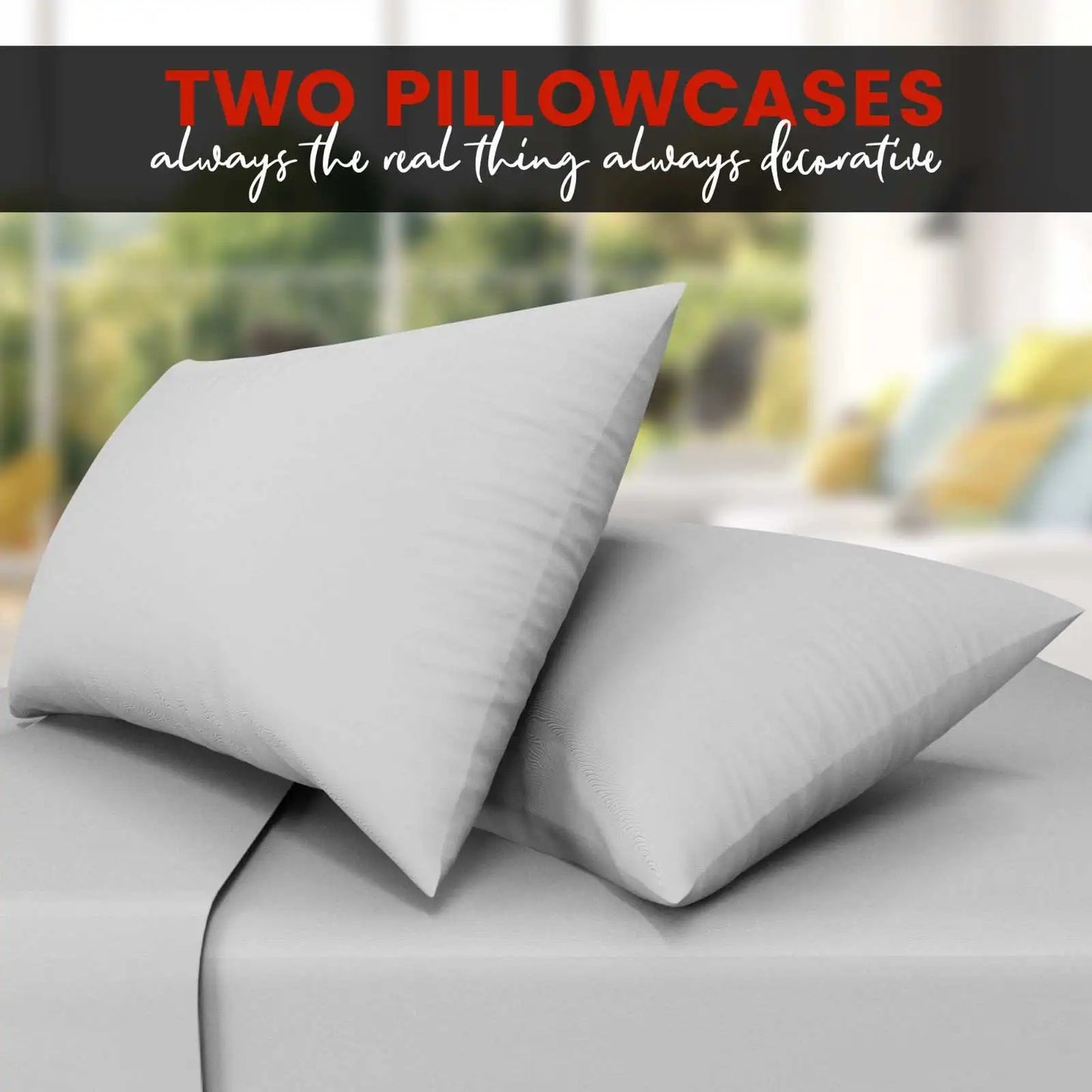 silver pillow cases 2 pack
