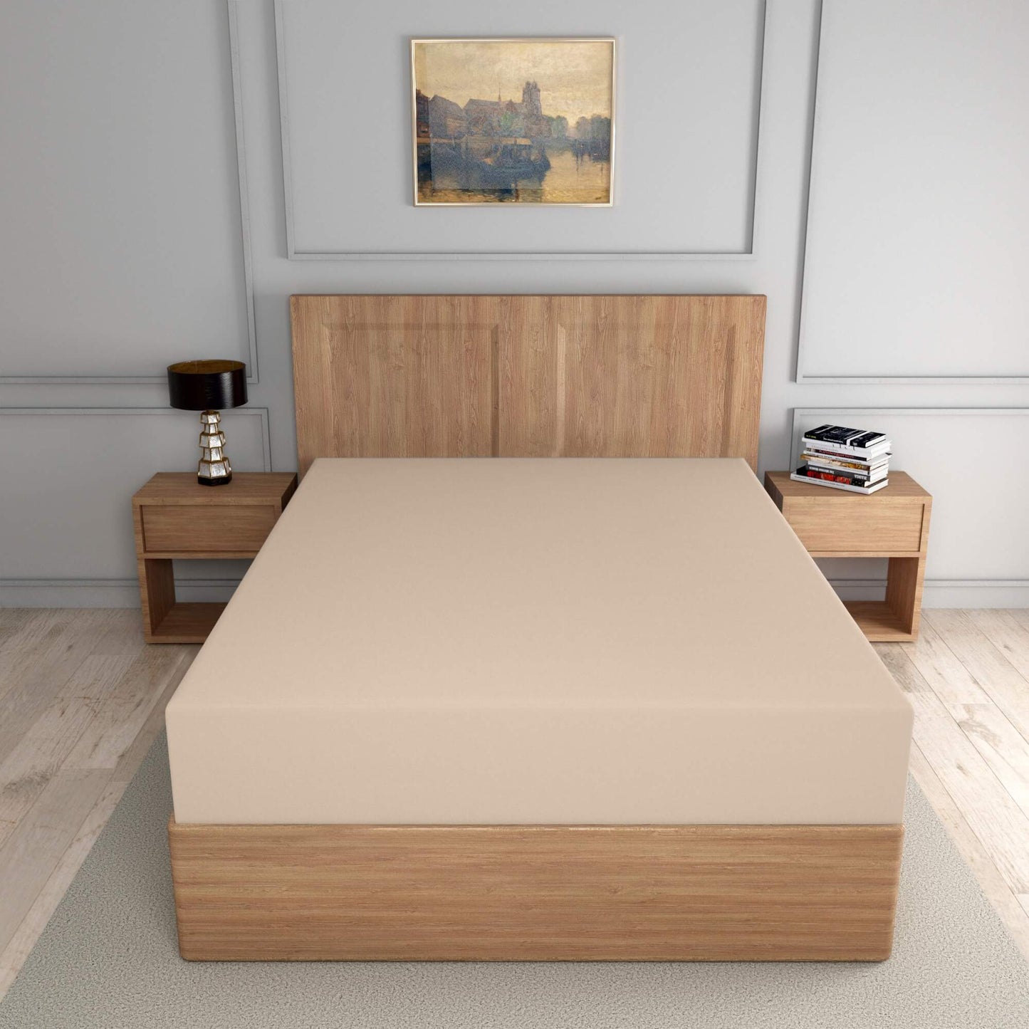 latte fitted sheets poly cotton
