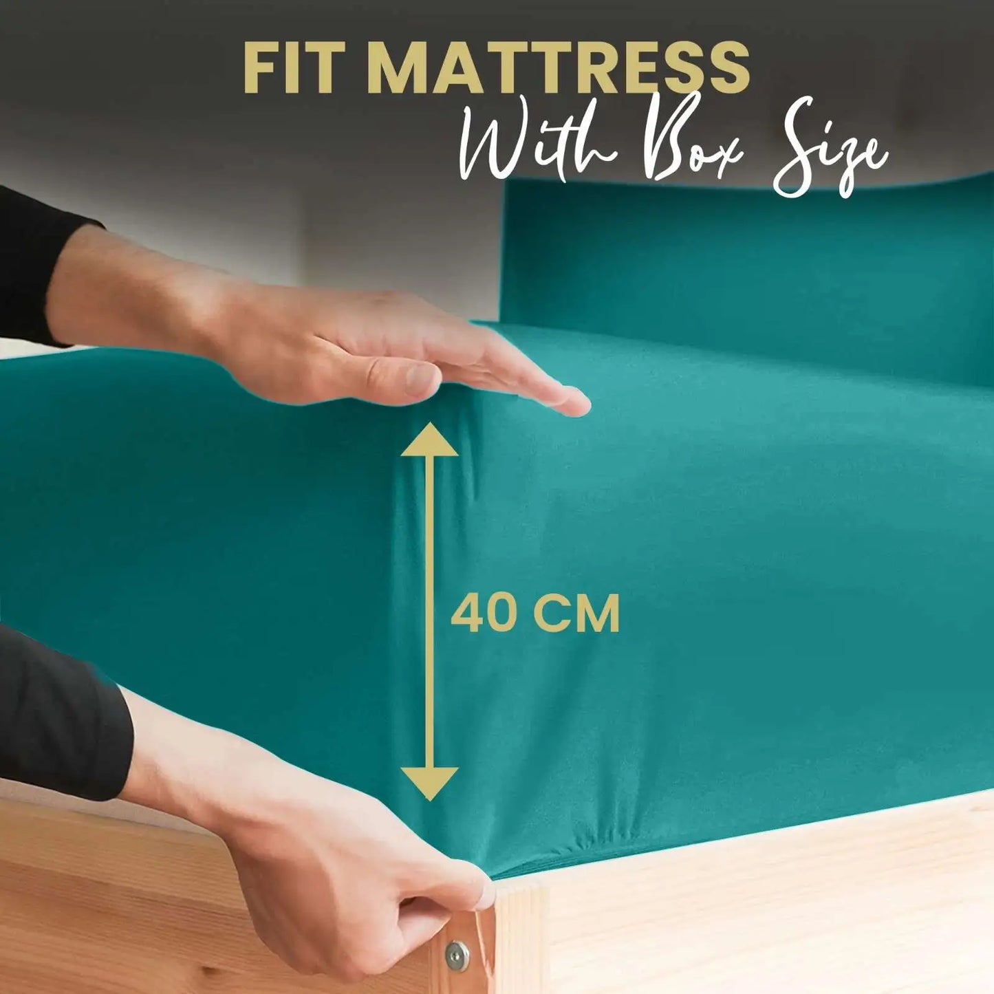 teal poly cotton deep pocket fitted sheets