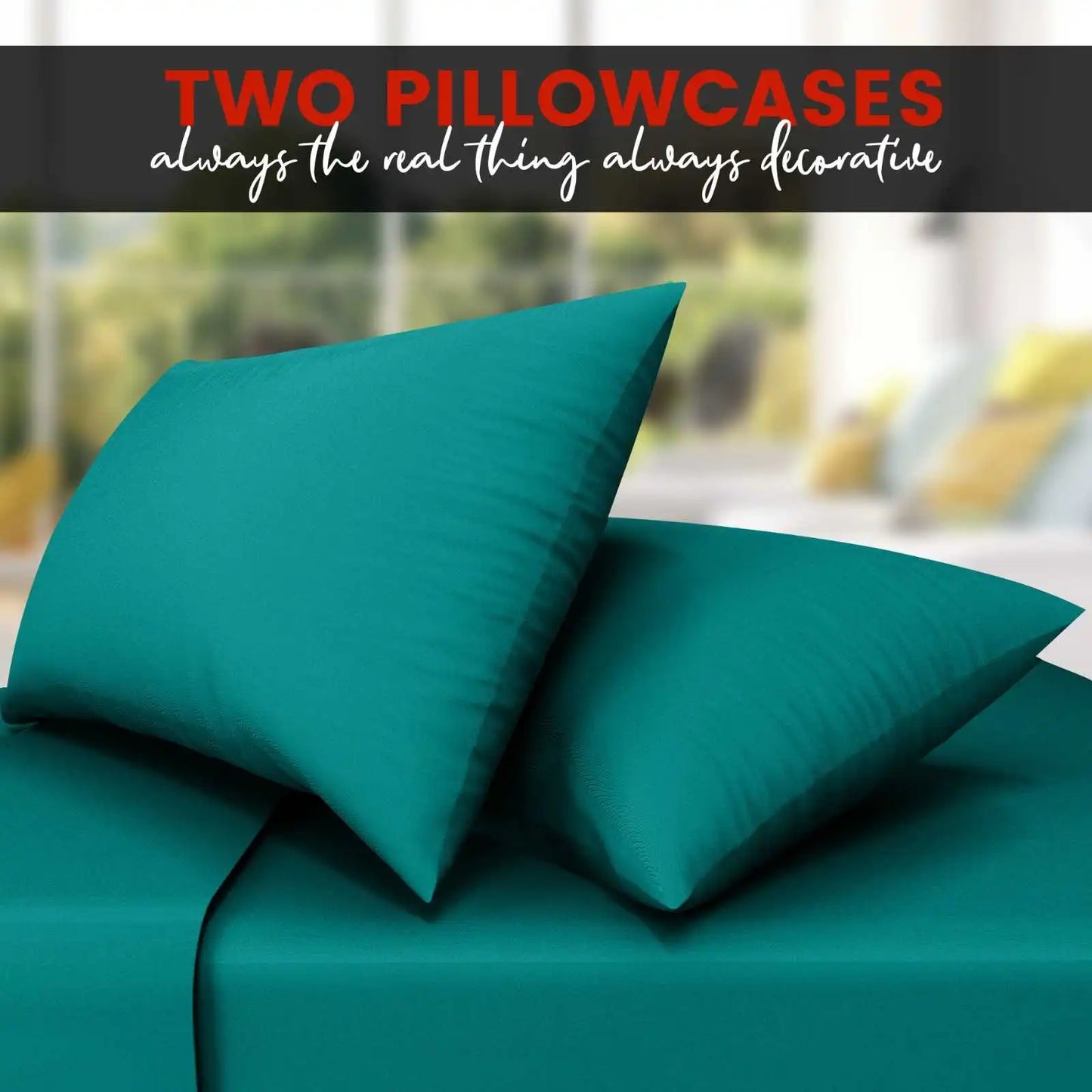 teal pillow cases 2 pack