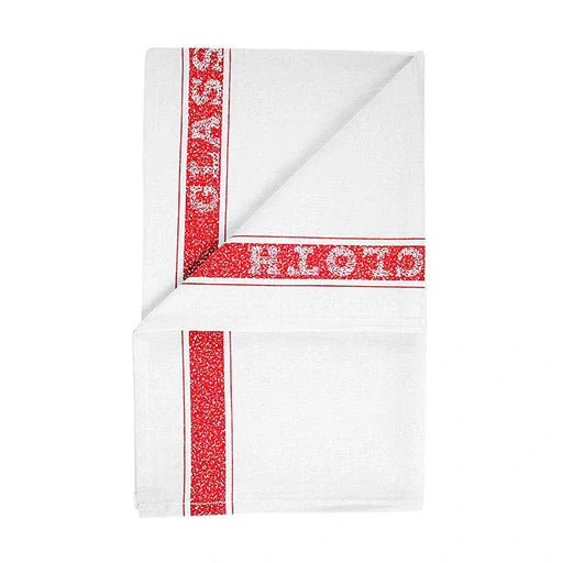 red cotton glass cloths
